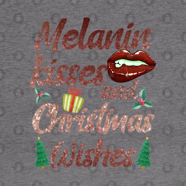 Melanin Kisses and christmas wishes by MZeeDesigns